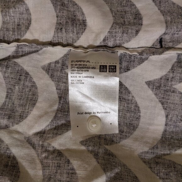 Marimekko Uniqlo Black and White Shirt Dress with Pockets and and Belt Size S - Picture 6 of 6